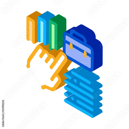 increased efficiency icon vector. isometric increased efficiency sign. color isolated symbol illustration