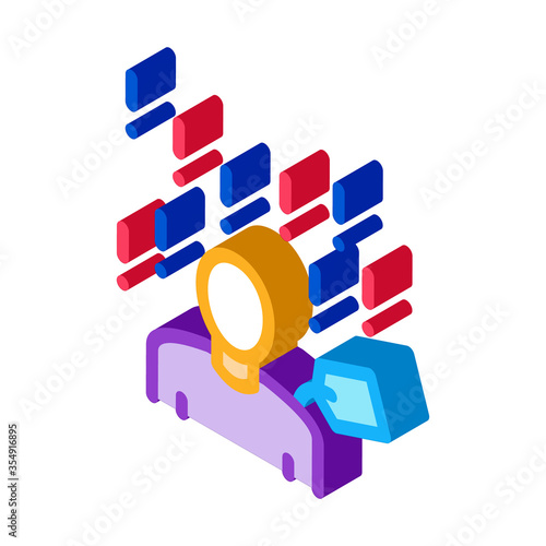 many requirements for person icon vector. isometric many requirements for person sign. color isolated symbol illustration