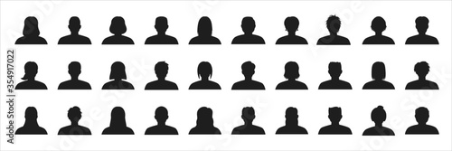 Simple person silhouette set that can be used in design