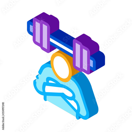 inaction in sports icon vector. isometric inaction in sports sign. color isolated symbol illustration