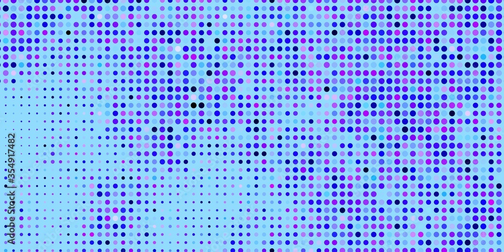 Light Pink, Blue vector backdrop with circles. Abstract colorful disks on simple gradient background. Design for posters, banners.