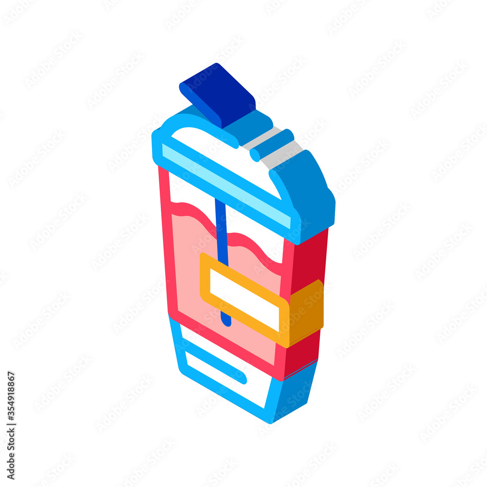milk shake icon vector. isometric milk shake sign. color isolated symbol illustration milk shake icon vector. isometric milk shake sign. color isolated symbol illustration