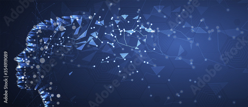 Conceptual technology illustration of artificial intelligence