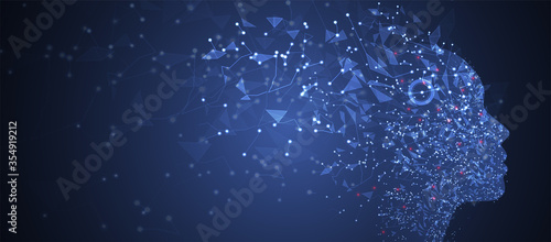Conceptual technology illustration of artificial intelligence
