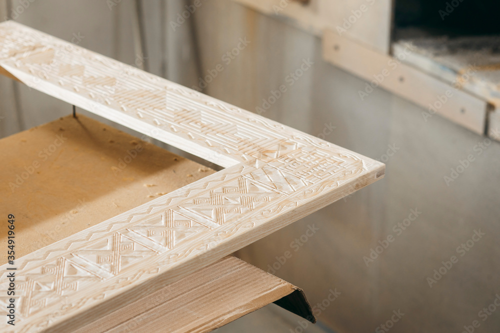 Peeled wooden product before painting Peeled wooden product before painting