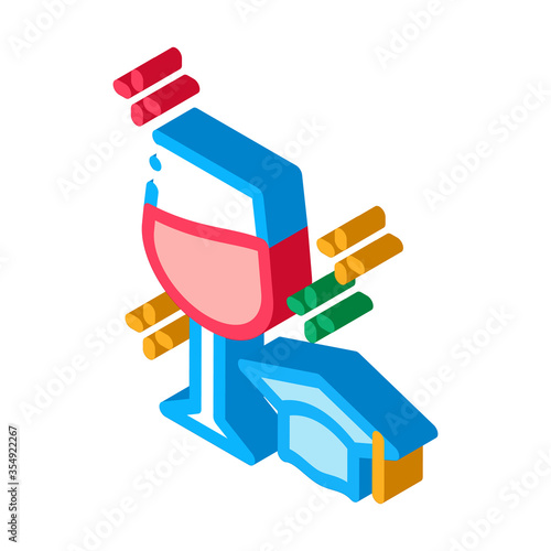 wine expert taster icon vector. isometric wine expert taster sign. color isolated symbol illustration