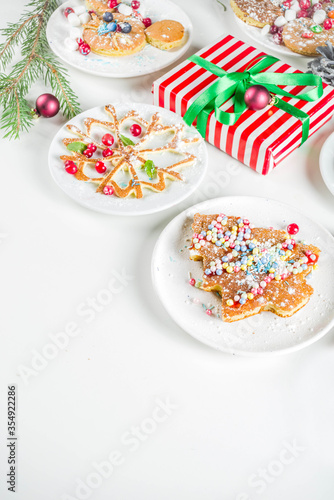 Christmas breakfast pancakes set