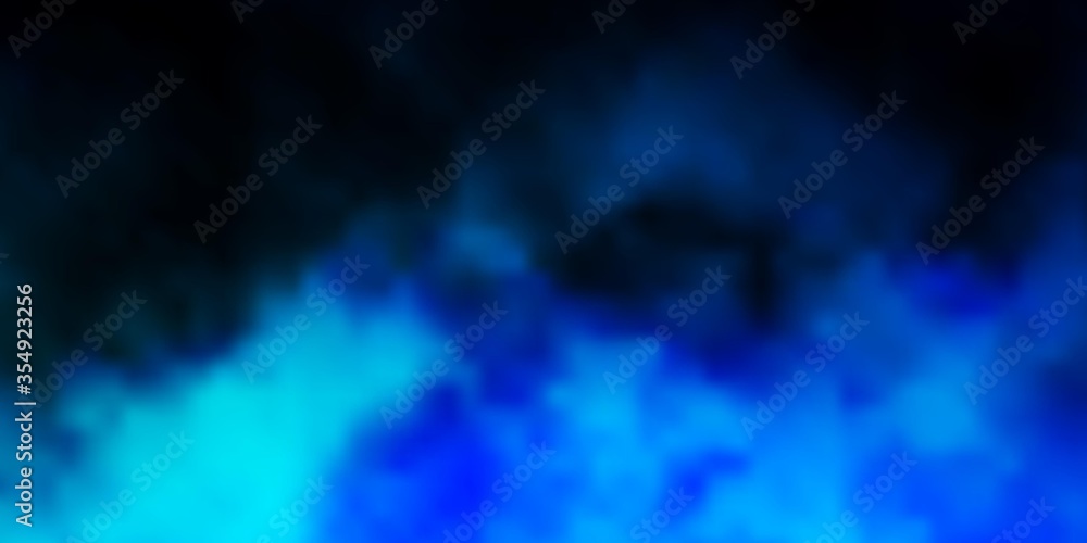 Dark Pink, Blue vector background with clouds. Abstract colorful clouds on gradient illustration. Beautiful layout for uidesign.