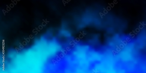 Dark Pink, Blue vector background with clouds. Abstract colorful clouds on gradient illustration. Beautiful layout for uidesign.