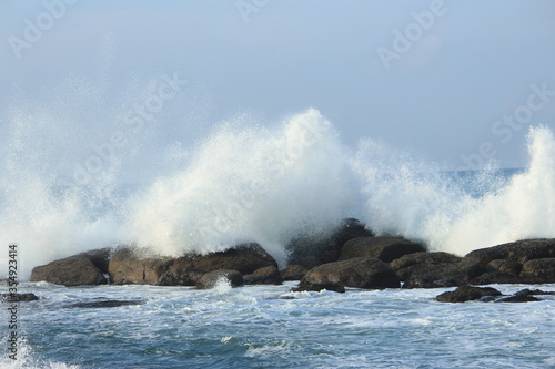 Angry Sea waves at Kanyakumari