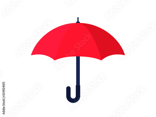 Umbrella vector illustration. Umbrella vector logo. Red umbrella vector design. 