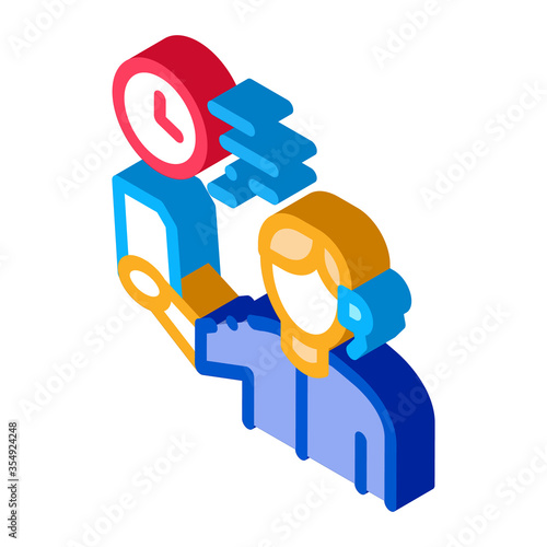 announcer leading icon vector. isometric announcer leading sign. color isolated symbol illustration