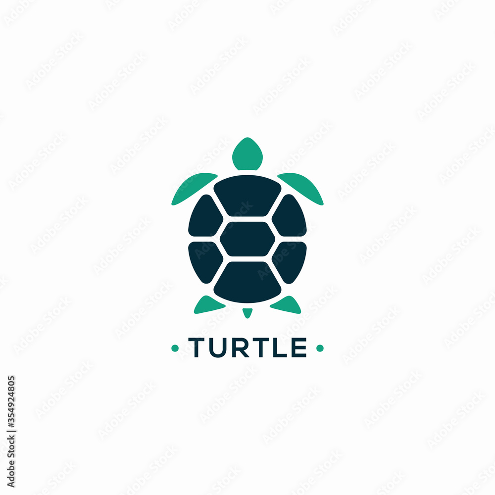 turtle logo animal green abstract Stock Vector | Adobe Stock