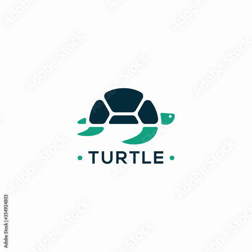 turtle logo animal green abstract