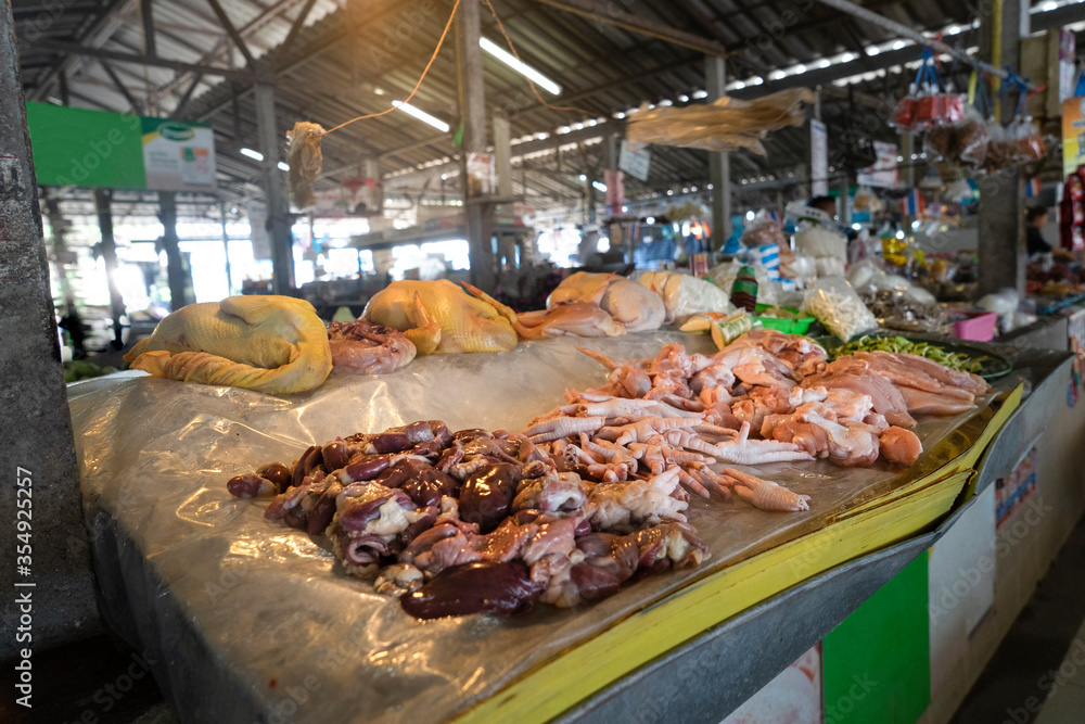 Traditional Thai food for cooking in the markets.