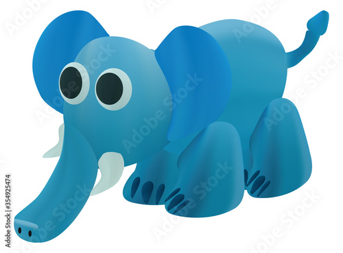 Blue elephant art design