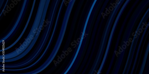 Light BLUE vector template with curves. Abstract illustration with bandy gradient lines. Template for cellphones.