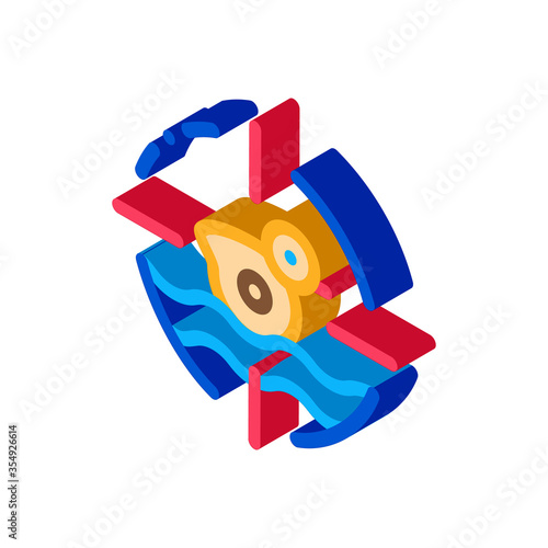 toy duck shooting icon vector. isometric toy duck shooting sign. color isolated symbol illustration