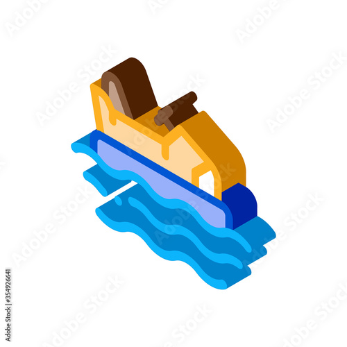 bumper water machine icon vector. isometric bumper water machine sign. color isolated symbol illustration