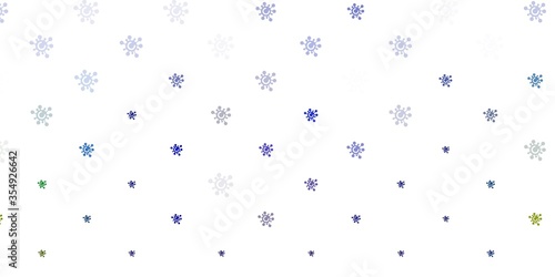 Light Multicolor vector backdrop with virus symbols.