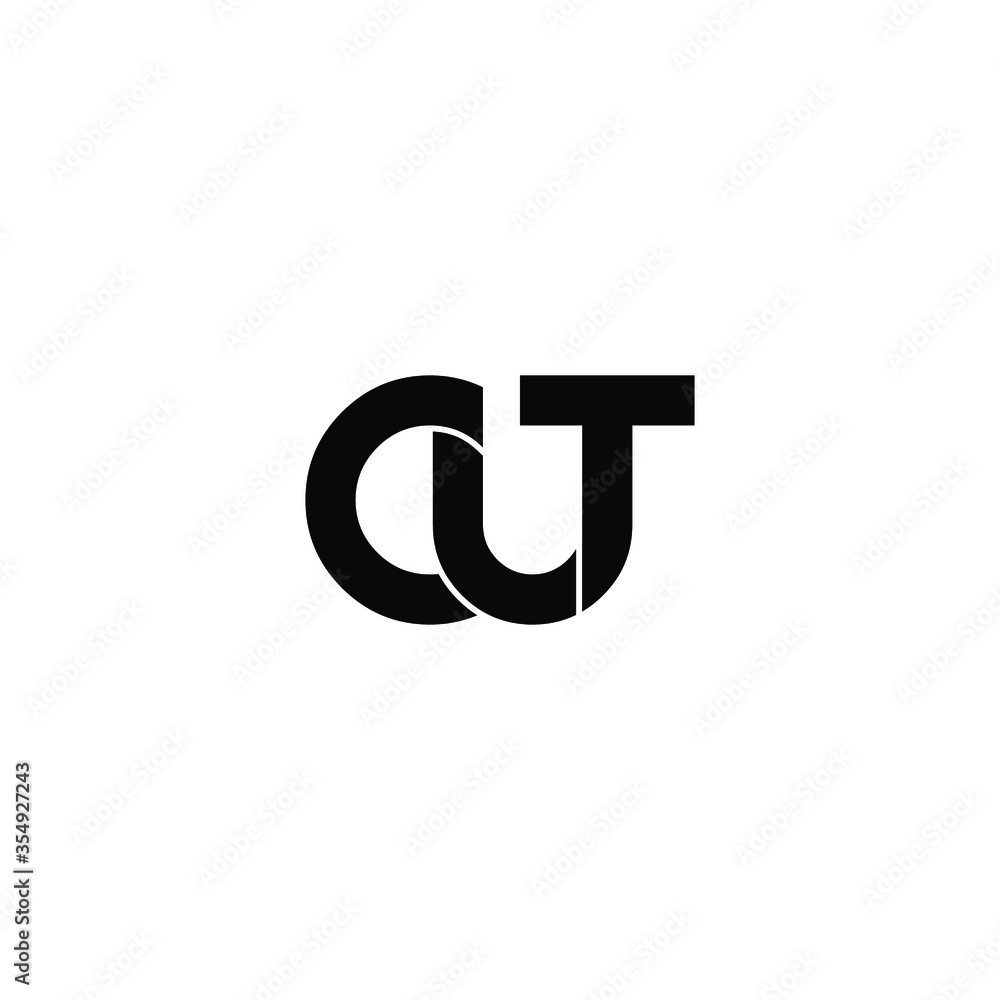 cut letter original monogram logo design cut letter original monogram logo design
