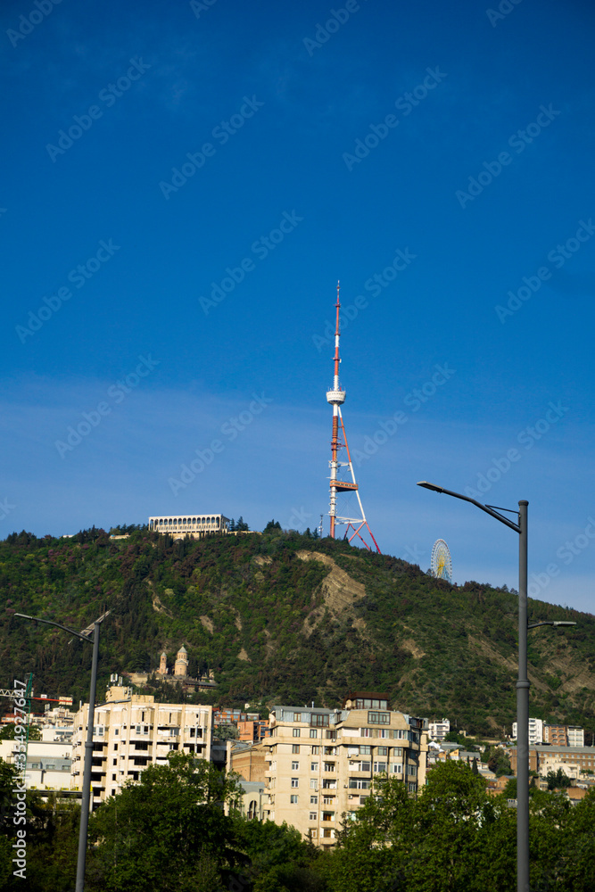 Obraz premium television tower on a mountain