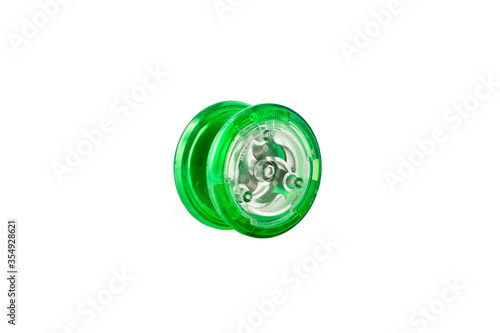 green yo-yo isolated on white background