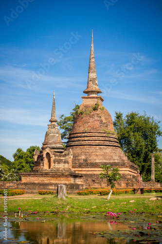 Wat Mahathat  Sukhothai old city  Thailand. Ancient city and culture of south Asia.
