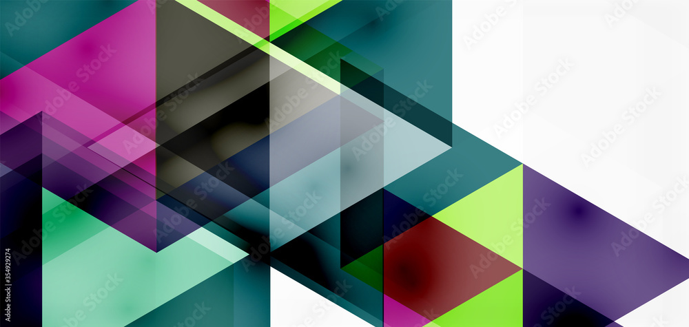 Geometric abstract background, mosaic triangle and hexagon shapes. Trendy abstract layout template for business or technology presentation, internet poster or web brochure cover, wallpaper Geometric abstract background, mosaic triangle and hexagon shapes. Trendy abstract layout template for business or technology presentation, internet poster or web brochure cover, wallpaper