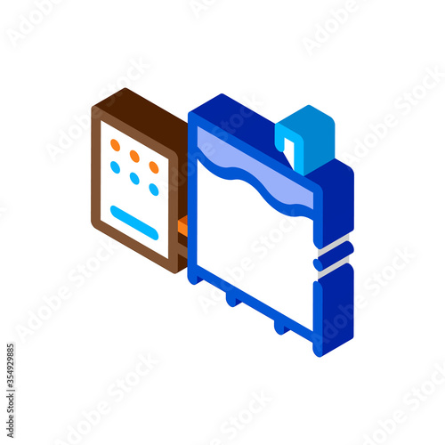 milk fullness icon vector. isometric milk fullness sign. color isolated symbol illustration