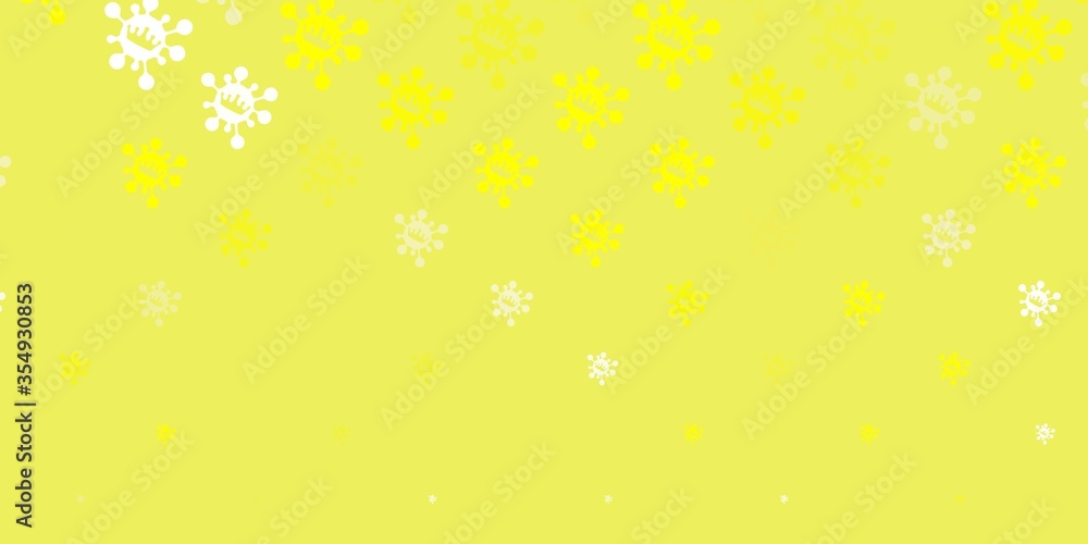 Light yellow vector template with flu signs. Light yellow vector template with flu signs.