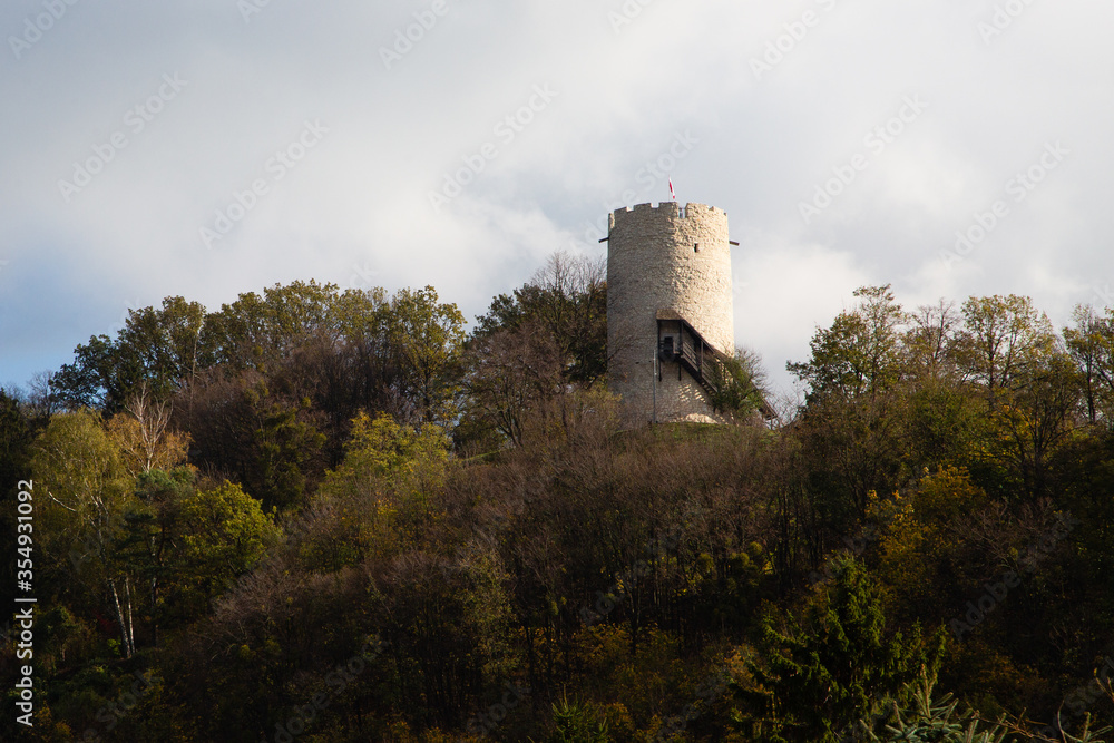 Ruins of the medieval royal castle in Kazimierz Dolny on Vistula River