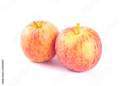 Apple royal gala fruits. Apple royal gala fruits isolated on white background. Red apple fruits.