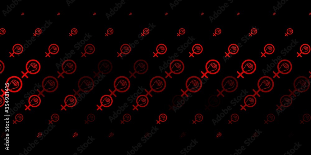 Dark Red vector background with woman symbols. Dark Red vector background with woman symbols.
