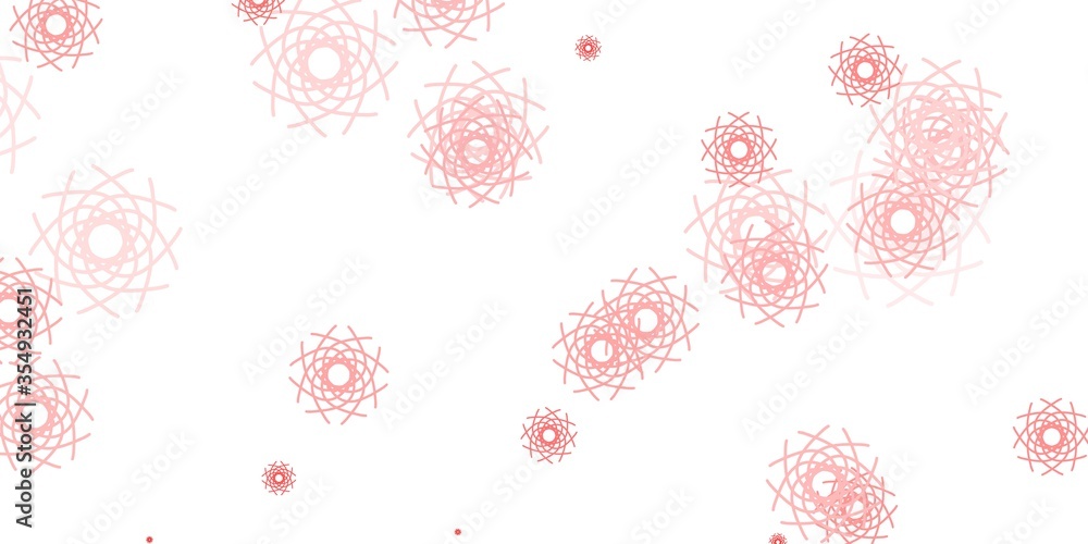 Light Red vector background with random forms.