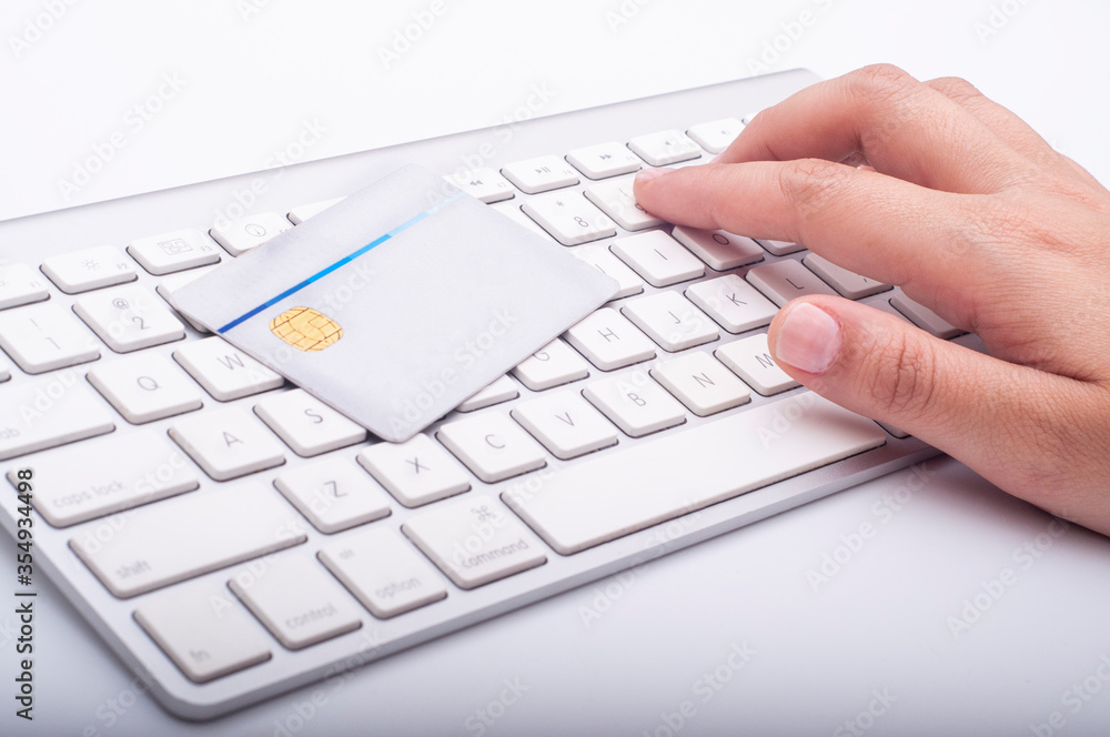 hand with keyboard hand with keyboard