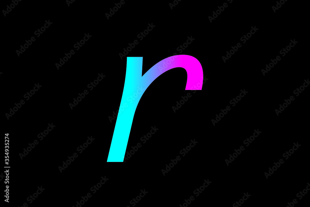 Lowercase letter r vector image Lowercase letter r vector image