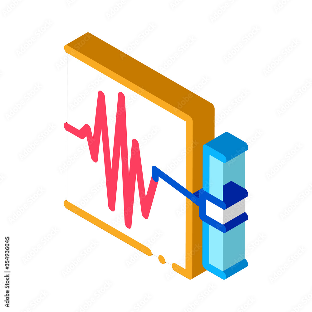 richter scale measurement icon vector. isometric richter scale ...