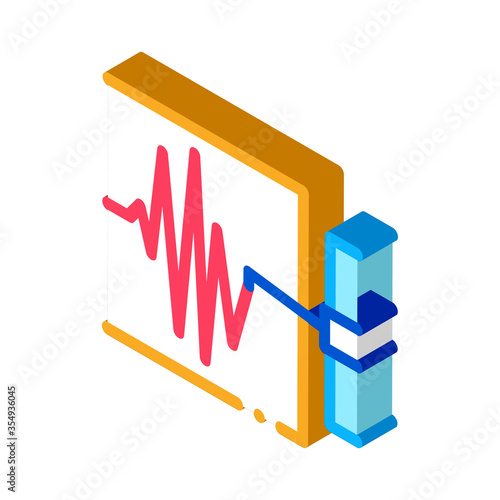 richter scale measurement icon vector. isometric richter scale measurement sign. color isolated symbol illustration