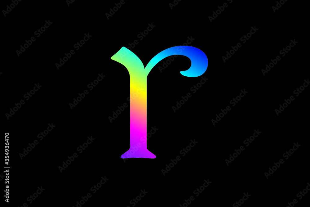 Lowercase letter r vector image Lowercase letter r vector image