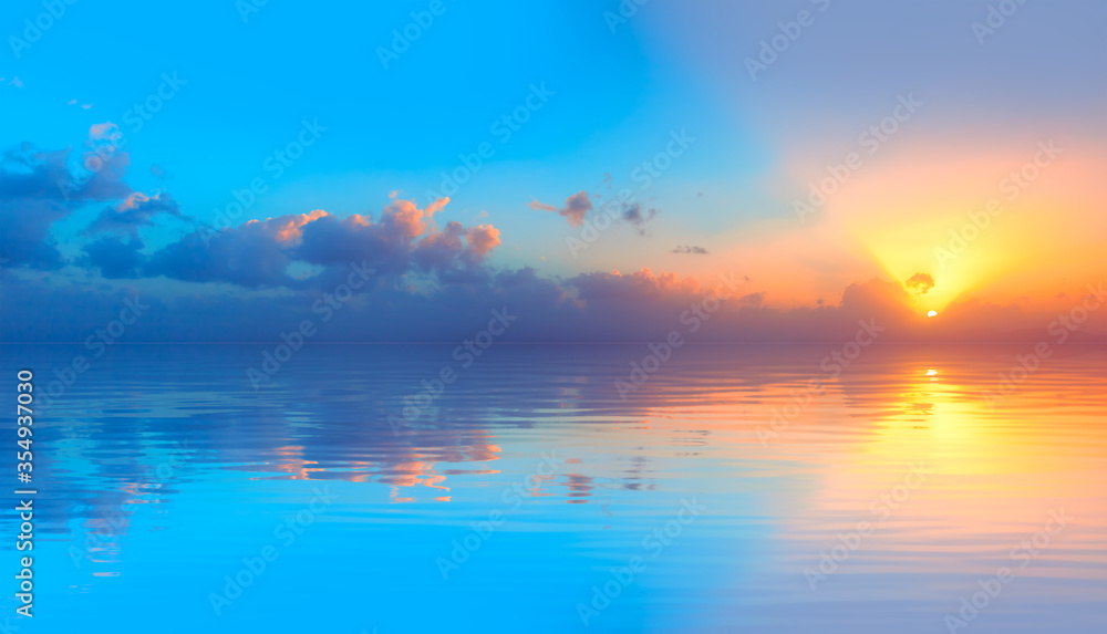 Spectacular sunset over the sea - Alanya, Turkey Spectacular sunset over the sea - Alanya, Turkey