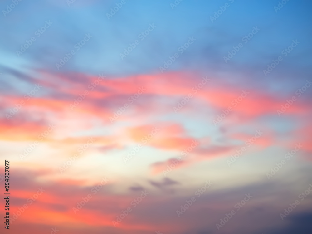 Abstract blurred photo of evening sky, Used as background or wallpaper with copy space.
