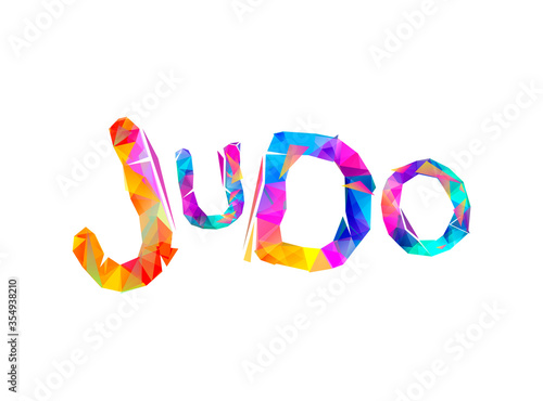 Judo. Word of colorful letters