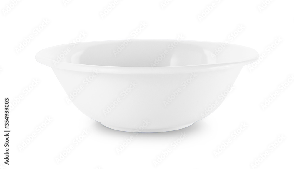 empty white bowl isolated on white background empty white bowl isolated on white background