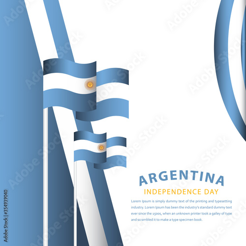 Happy Argentina Independence Day Celebration Vector Template Design Illustration