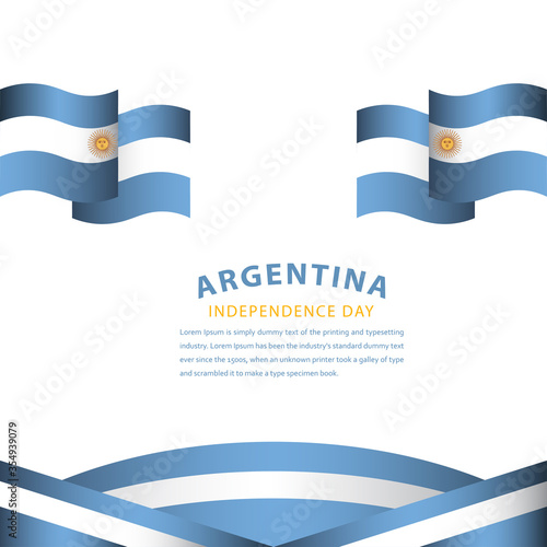 Happy Argentina Independence Day Celebration Vector Template Design Illustration