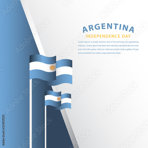 Happy Argentina Independence Day Celebration Vector Template Design Illustration
