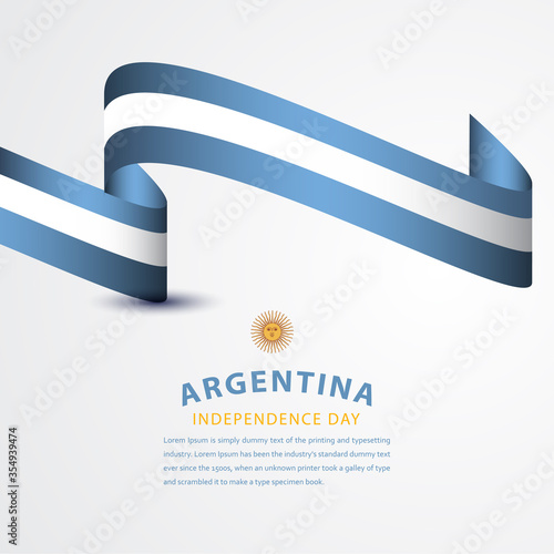 Happy Argentina Independence Day Celebration Vector Template Design Illustration