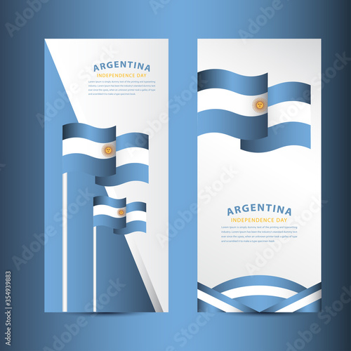 Happy Argentina Independence Day Celebration Vector Template Design Illustration