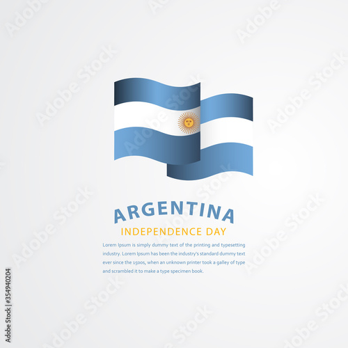 Happy Argentina Independence Day Celebration Vector Template Design Illustration